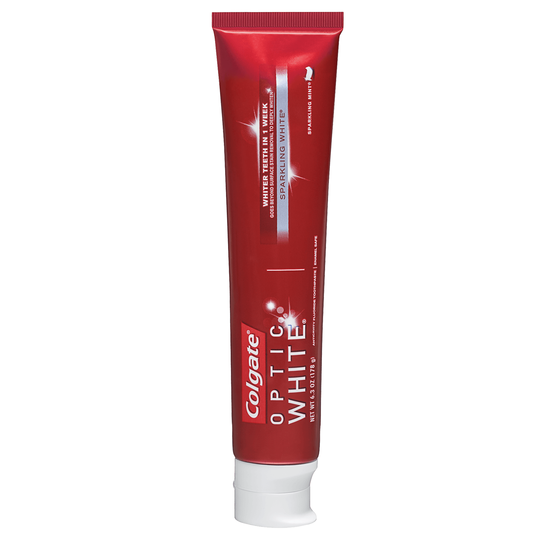 Colgate Optic White Anticavity Fluoride Toothpaste Sparkling Mint, 6.3 OZ - image 2 of 4