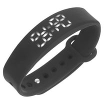 Luxshiny Black Thin Smart Wristband with Pedometer for Outdoor Sports Fitness Tracking 1 Pack