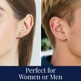 thumbnail image 4 of MomentWish Moissanite Stud Earrings for Women,2 Carat D Color VVS1 Simulated Diamond Princes Cut Earrings in 925 Sterling Silver, 4 of 9