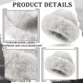thumbnail image 6 of 4 Pcs Women's Winter Faux Fur Bucket Hat, Fluffy Fuzzy Fisherman Mongolian Cap Beanie, Warm Hat for Outdoor, 6 of 13
