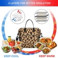 thumbnail image 4 of Beige and Black Leopard Pattern Womens Lunch Box for Work,Insulated Large Lunch Bag for Tween and Teen,Loncheras Para Mujer,Leakproof Adult Lunch Bag for Work,Beach,Travel,Picnic,Camping, 4 of 7