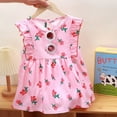 thumbnail image 4 of Birdeem Robe à Manches Courtes Col Rond Mode Filles Été Nouvelle Robe Imprimée à Manches Courtes avec Poches à Volants Col Rond Robe Débardeur Doux, 4 of 12