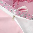thumbnail image 4 of Meiyoeat Fashion Dripping Glitz Bow Duvet Cover Set for Women Girls, Pink Sparkle Diamond Bedding Full, Pink Reversible, 1 Duvet Cover and 2 Pillowcases (No Comforter), 4 of 6