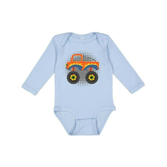 Inktastic Monster Truck for Baby Boy Boys Long Sleeve Baby Bodysuit