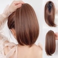 thumbnail image 5 of Extensión de cabello de cola de caballo corta, lisa, color negro natural, con clip en la mandíbula, resistente al calor, para mujer., 5 of 5
