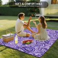 thumbnail image 4 of Vintage Purple Outdoor Rug for Patio/Deck/Porch, Non-Slip Large Area Rug 6 x 9 Ft, Retro Botanical Abstract Art Indoor Outdoor Rugs Washable Area Rugs, Reversible Camping Rug Carpet Runner, 4 of 8