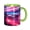 Green, variant on Neon Racing Coffee Mug Fun Custom Ceramic Mugs 11oz Sky Blue