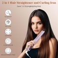 thumbnail image 2 of Plancha alisadora de pelo Arhoet Flat Iron, cerámica, 1,3 cm, color morado, 2 of 8