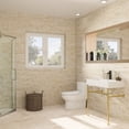 thumbnail image 2 of 30" White Console Sink with Overflow, Gold - legged and Ceramic / Easy to Clean, Ideal for Multiple Scenarios, 2 of 4