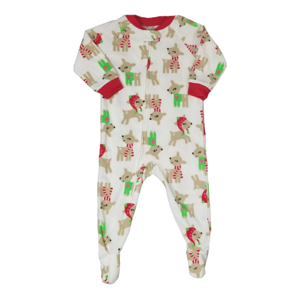carter's white christmas pajamas