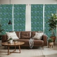 thumbnail image 2 of Ambesonne Banana Leaf Window Curtains, Tropical Foliage, Each 28" W x 95" L, Jade Green Pale Blue, 2 of 5