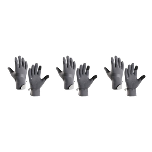 Guantes térmicos Wosthever Impermeables Cortavientos antideslizantes Gris S