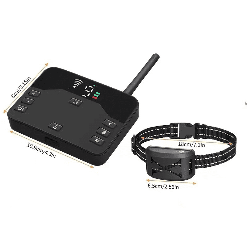 Wireless Dog Fence, Wireless Boundary Containment System, 2-in-1 Electric Dog Fence & Remote Shocks Training Collar, Adjustable Signal Range, IP66 Waterproof Rechargeable Collar, for 1 2 3 Dogs