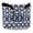 Elegant Indigo Ikat Print, variant on Haosy Ornate Chinoiserie Flower Golf Mallet Putter Cover Strong Magnetic Leather Golf Club Headcover Closure