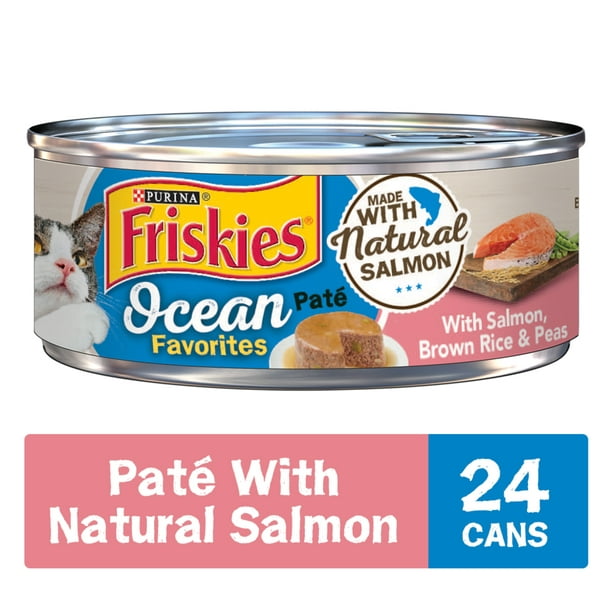 (24 Pack) Friskies Natural Pate Wet Cat Food, Ocean Favorites With