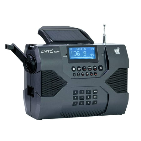 Kaito KA900 Digital Solar Crank NOAA Weather Stereo AM FM Shortwave (Best Portable Shortwave Radio 2019)