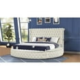 thumbnail image 2 of Pemberly Row Queen 4 Pc Tufted Upholstery Bedroom Set Made with Wood in Cream, 2 of 17