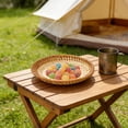 thumbnail image 4 of SIYTUAU Round Woven Basket For Kitchen Counter Storage Natural Rattan Tray For Bread Fruit Snacks Serving 8.66 Inch Wood, 4 of 7