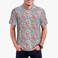thumbnail image 5 of Yiaed Watercolor ButterfliesPrint Men's Short Sleeve Polo Shirt,Golf Polo for Men Three-Button Golf Shirt Athletic Casual Collared T-Shirt- Large, 5 of 7