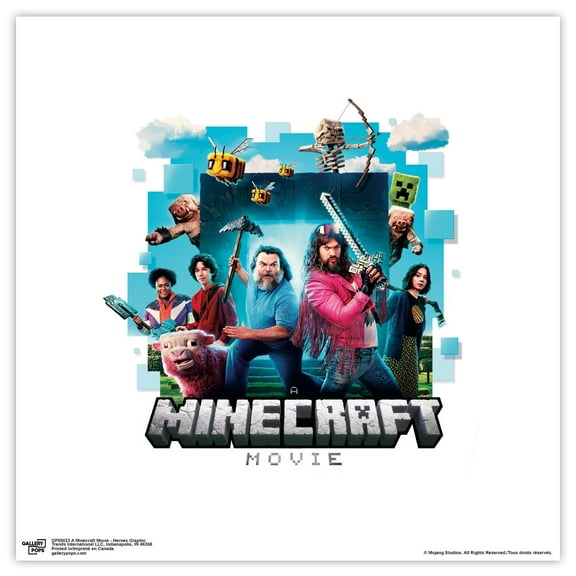 Gallery Pops A Minecraft Movie - Heroes Graphic Wall Art, Unframed Version, 12" x 12"