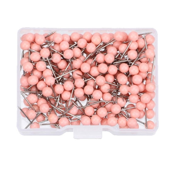 LAIQIEN Push Pins Thumb Tacks for Cork Board Wall Hangings, Beads Head Map Pin Heart Pin