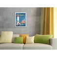 thumbnail image 4 of Los Angeles California - Disneyland Moonliner Rocketship - Vintage Travel Poster by David Klein c.1955 - Fine Art Matte Paper Print (Unframed) 16x20in, 4 of 4