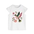 thumbnail image 5 of enyan Toddler Girl Clothes 1-6 T Summer Clothes Set Cute Cotton Sleeveless Funny Print Shirt Shorts Set Girls Clothes White,1-2 Years, 5 of 5