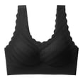 thumbnail image 3 of 2 Pack Womens Bras Comfortable Seamless Bralette Sleep With Lace Trim Relax Nightwear Plus Size Wireless Support Bras, 3 of 3