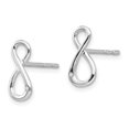 thumbnail image 2 of 925 Sterling Silver Diamond Infinity Symbol Earrings, 2 of 7