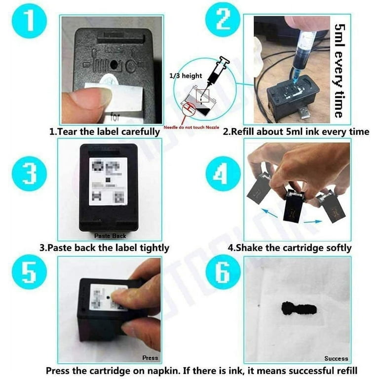 Amazon.com: Universal Dye Ink Refill Kit for HP Epsn Canon