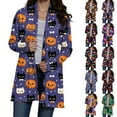 thumbnail image 4 of Hessimy Halloween Sweaters For Women Sweater Crewneck Pullover Long Sleeve Casual Vintage Cardigan Fall 2025 Outfits(Blue,S), 4 of 9