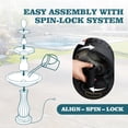 thumbnail image 2 of Magic Union Garden Water Fountain Outdoor, 47.3" High Large Roman Italian Indoor Waterfalls, 3-Tier Standing Water Feature Fountains w/Pump & Pineapple Top for Outside Patio, Yard and Lawn, 2 of 9