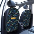 thumbnail image 3 of Gaeub Dinosaur Print Anti-Kick Storage Mat for Car Seats 2 Pcs, Car Kick Mats with 3 Pocket Protector, Essential Car Seat Protector for Child Car Seat,Car Seat Protector, 3 of 8