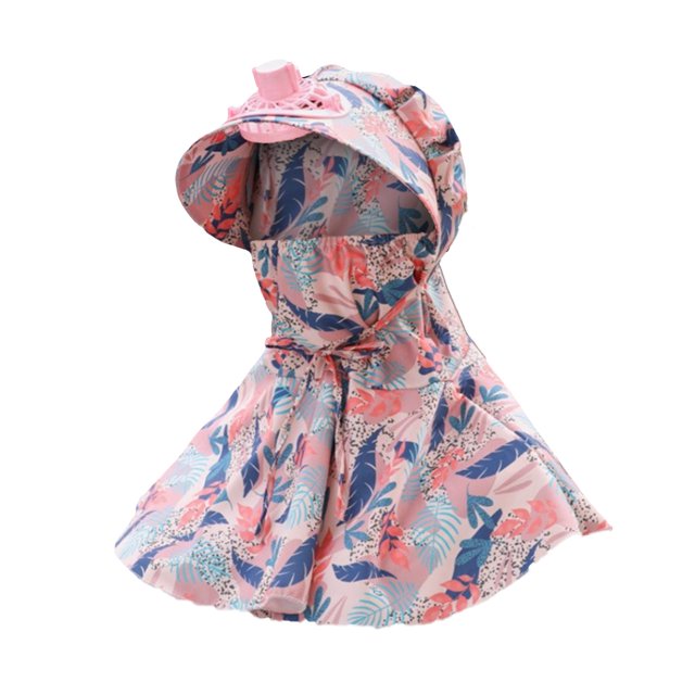 CSChome Chapeau de Soleil Floral avec Ventilateur Chapeau Extérieur avec Couverture Frontale Protection Visage Cou Réglable USB Rechargeable Électrique UV Pliable Écran Solaire