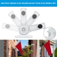 thumbnail image 2 of enjoywould Support de Mât de Drapeau Angle Réglable Matériel en Acier Inoxydable Multi-Positions Antirouille Haute Résistance au Vent avec Vis, 2 of 6