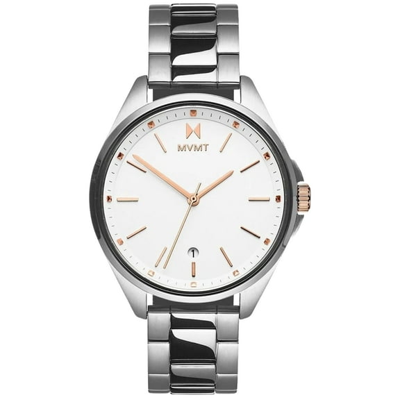MVMT Analogue Quartz 28000001-D White Dial Silver Stainless Steel Bracelet 36MM Women's Watch