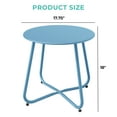 thumbnail image 3 of Grand Patio Outdoor&Indoor Steel Patio Side Table, Weather Resistant Outdoor Small Round End Table for Patio, Yard, Balcony, Garden, Living Room, Bedroom, Blue, 3 of 9