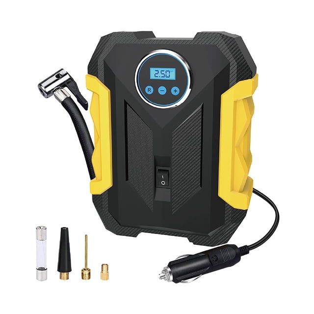 Digital Tire Inflator with Pressure Gauge 2-In-1 Compressor Tire Inflator,Car Tire Pump with Digital Pressure Gauge And, Auto Shut Off for Car Tires, Bicycles and Other Inflatables