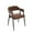 Brown - PU, variant on Guyou Modern Dining Room Armchairs Set of 2, Retro Faux Leather Upholstered Dining Chairs, Mid-Century Open Back Kitchen Side Chairs for Dining Room Living Room Kitchen, Brown