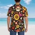thumbnail image 6 of Daiia Sunflowers Mushrooms Hawaiian Shirt for Men Gentle Cotton Regular Short Sleeve Casual-XX-Large, 6 of 9