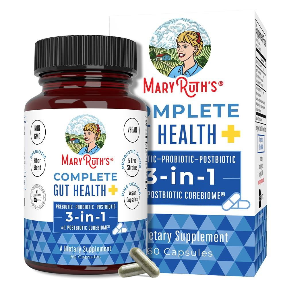 Complete Gut Health+ by MaryRuth's 3in1 Prebiotic + Probiotic