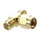 thumbnail image 2 of 6 Piezas de RF Adaptador de Conector 3 Vias Divisor RP SMA Macho A Dos RP SMA Hembra Triple T, 2 of 5