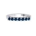 thumbnail image 2 of Aonejewelry 1 Ct. Ttw 7 Stone Blue Diamond Enagement Ring In 10K White Gold, 2 of 4