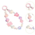 thumbnail image 6 of Milageto Beaded Key Bracelet Creative Hanging Ornament Car Keychain Holder Girls Kids Pink Purple, 6 of 8