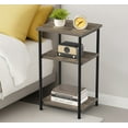 thumbnail image 7 of MCQ 3-Tier End Table, Narrow Nightstand for Tight Spaces, for Living Room, Bedroom, 1-Piece, Gray, 7 of 7