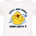 thumbnail image 4 of Inktastic Life's Ducky 1st Birthday Boys or Girls Long Sleeve Baby Bodysuit, 4 of 5