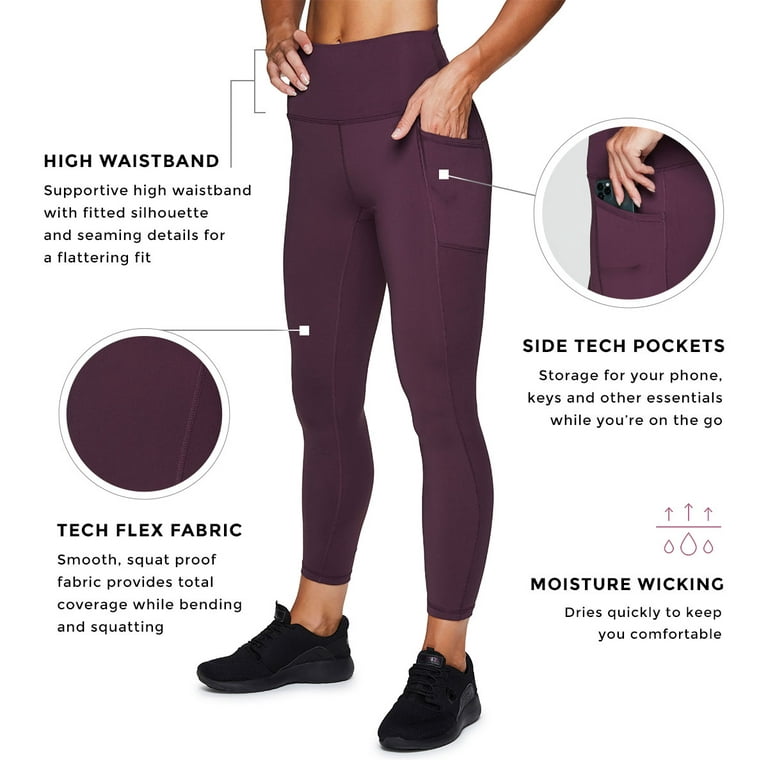 RBX Active Women's Squat Proof Zipper Pocket 7/8 Legging 