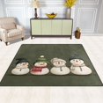 thumbnail image 2 of Yayeee Area Rugs for Living Room 6.7'x4.8' Non Slip Washable Bedroom Floor Carpet, Beige Snowmen, 2 of 5