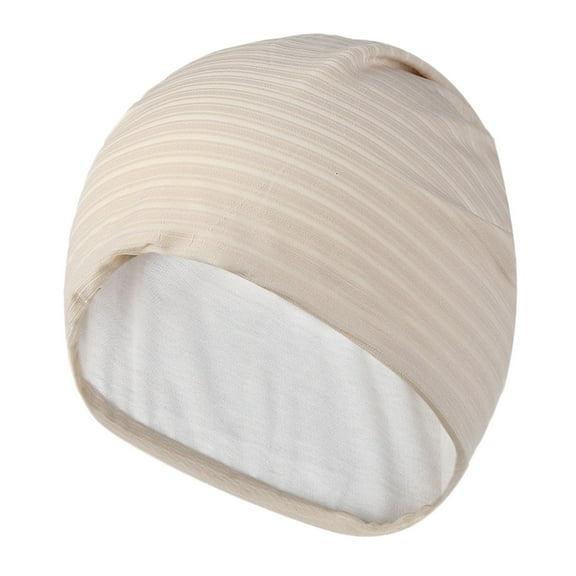 WTXUE Mens Hats, Beanie, Skull Cap Womens Mens Solid Color Pleated Confinement Hat Breathable Cool Thin Mens and Womens Baotou Pile Cap, Beige