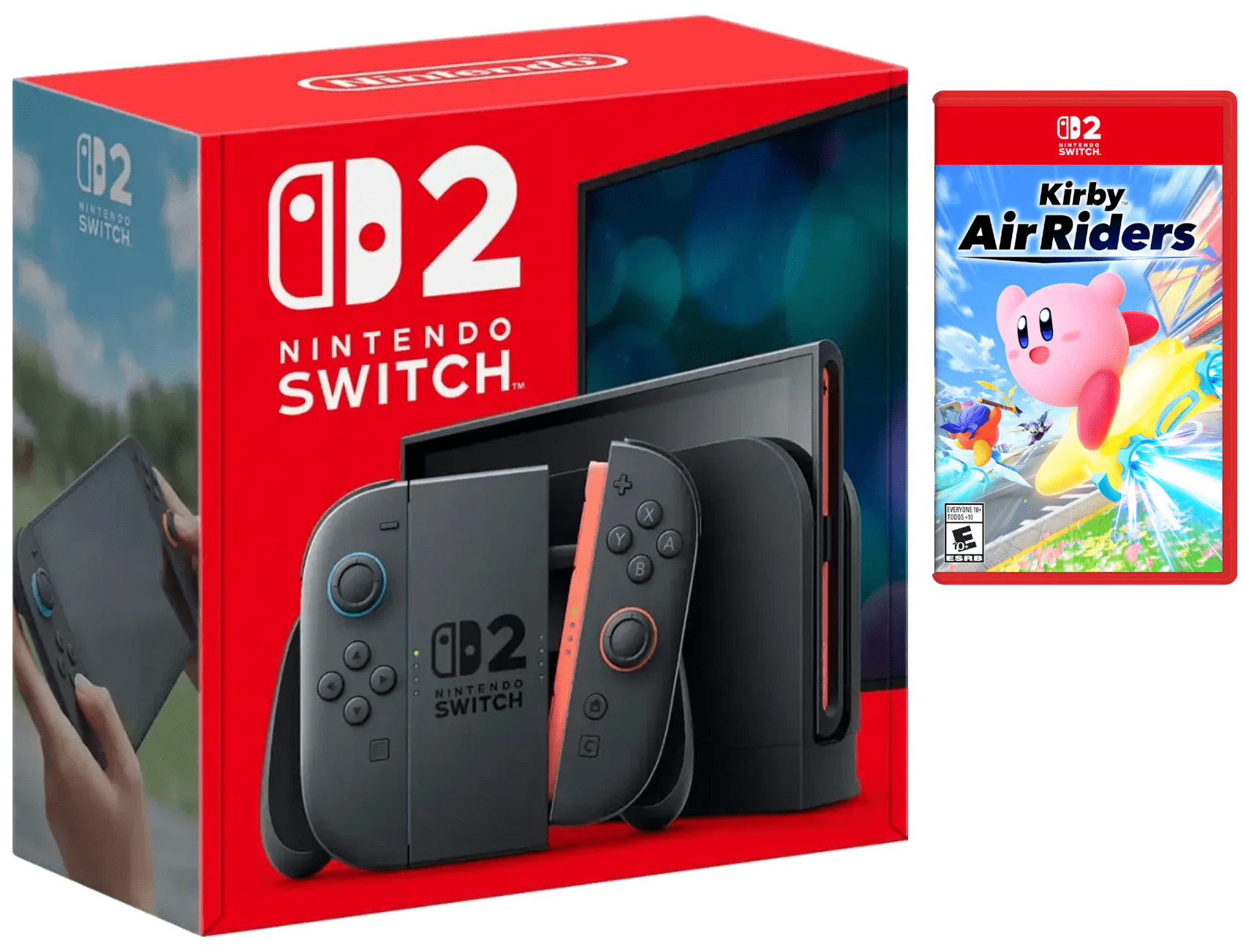 Nintendo Switch 2 Gaming Console with Kirby Air Riders Bundle